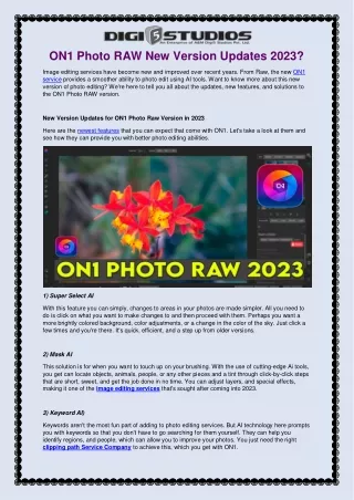 ON1 Photo RAW New Version Updates 2023-Digi5studios.com