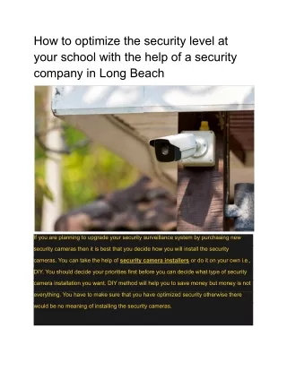 how to optimize the security level at your school