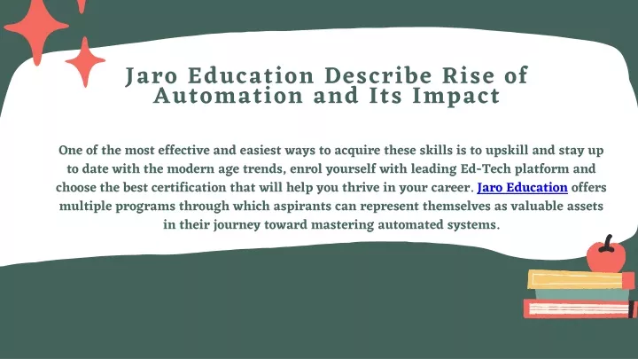 jaro education describe rise of automation
