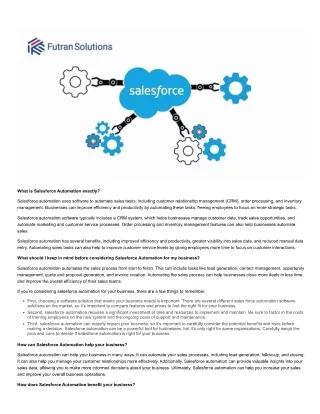 Salesforce Automation How it can Help Your Business