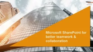 microsoft sharepoint for better teamwork