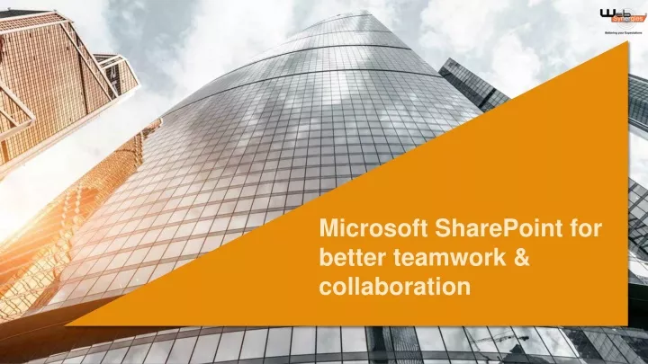 microsoft sharepoint for better teamwork