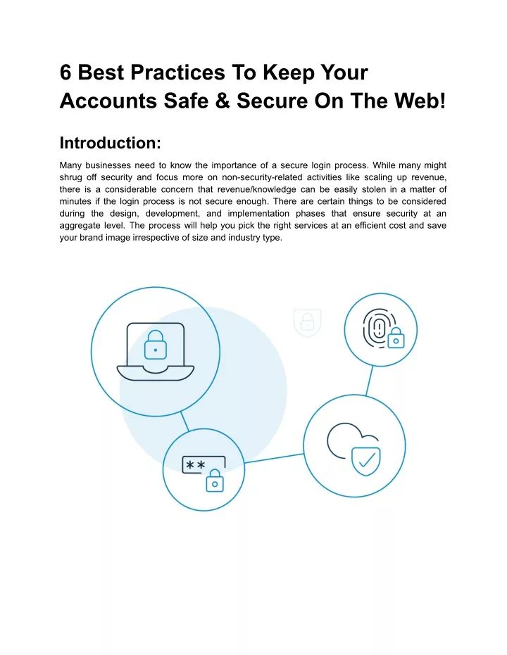 6 best practices to keep your accounts safe