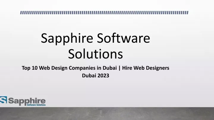 sapphire software solutions