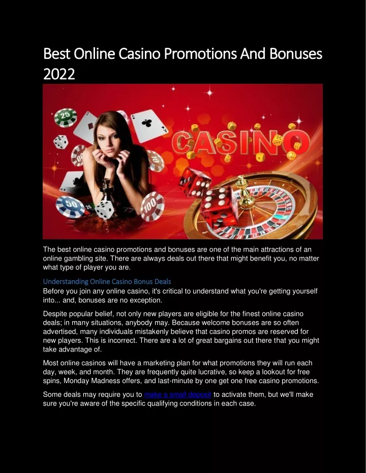 best online casino promotions and bonuses best