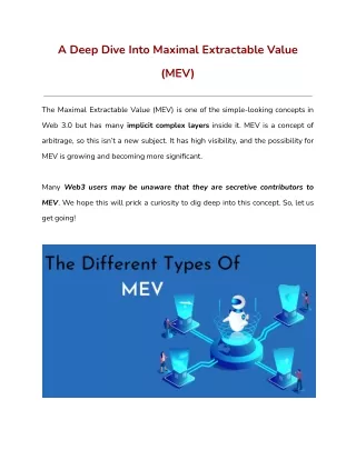 a deep dive into maximal extractable value