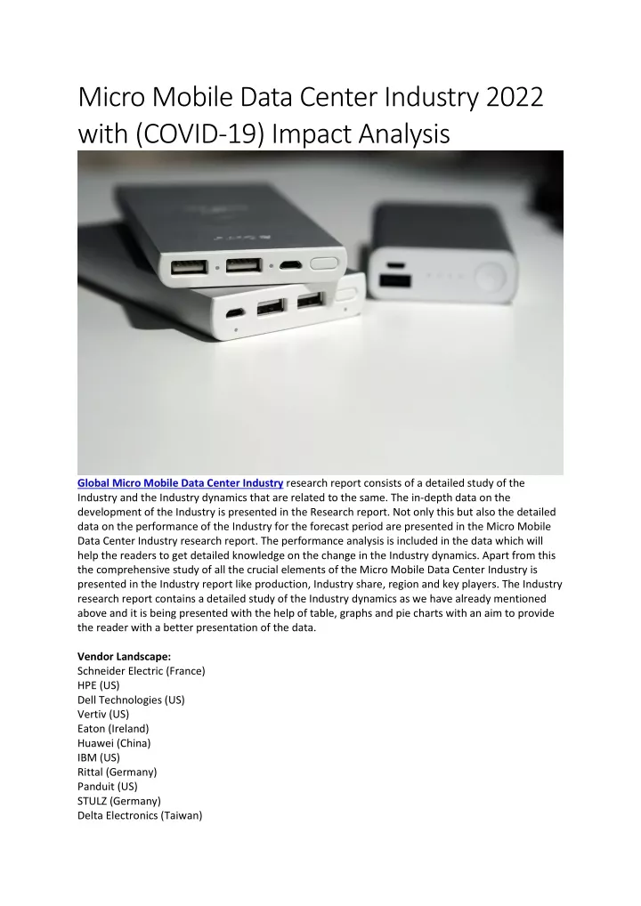 micro mobile data center industry 2022 with covid