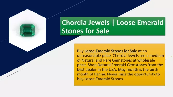 chordia jewels loose emerald stones for sale