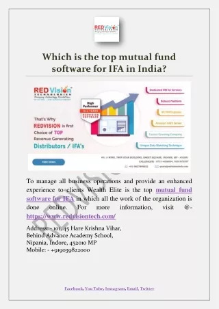 which is the top mutual fund software