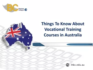 Things To Know About Vocational Training Courses in Australia