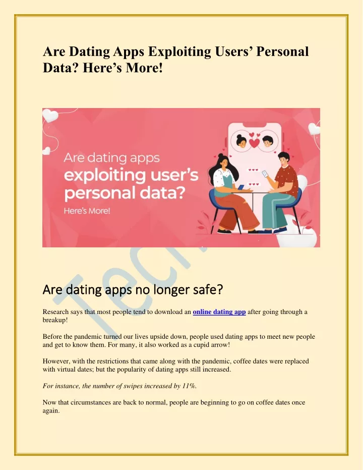 are dating apps exploiting users personal data