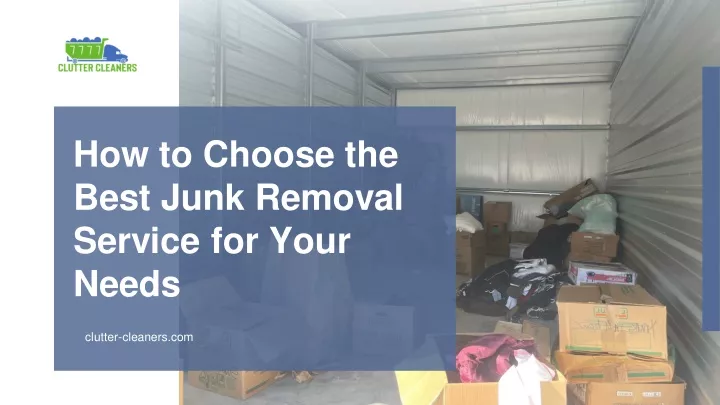 how to choose the best junk removal service