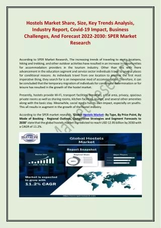 hostels market share size key trends analysis
