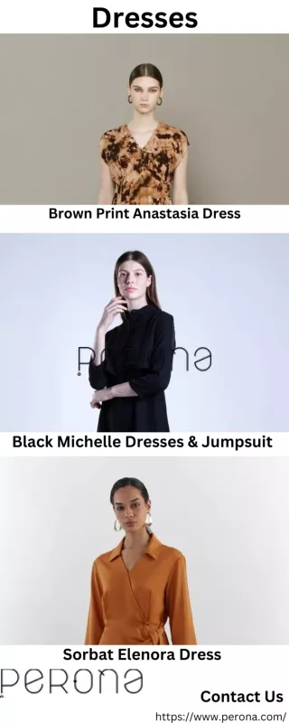 Buy Stylish Modern Dresses online at Perona