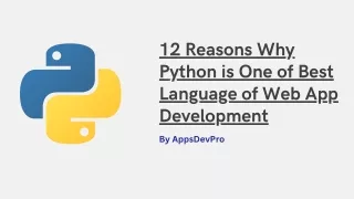 12 reasons why python is one of best language