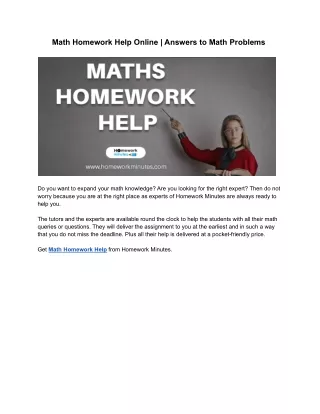 math homework help online answers to math problems