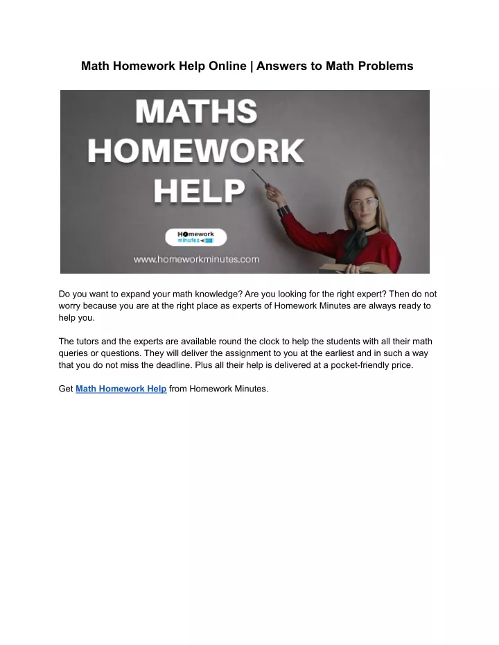 math homework help online answers to math problems
