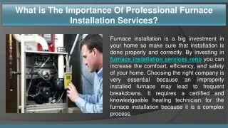 What is The Importance Of Professional Furnace Installation Services