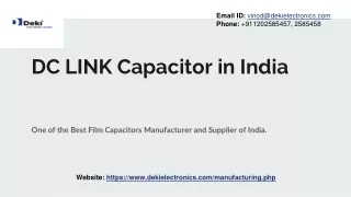 DC LINK Capacitor in India