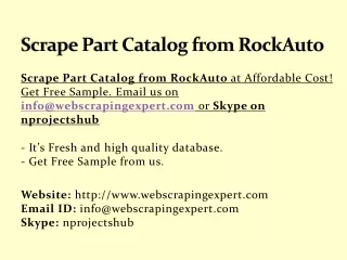 scrape part catalog from rockauto