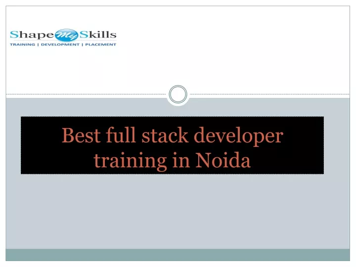 best full stack developer training in noida