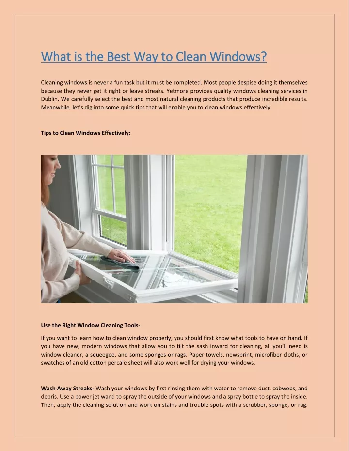 PPT What Is The Best Way To Clean Windows PowerPoint Presentation   What Is The Best Way To Clean Windows What N 