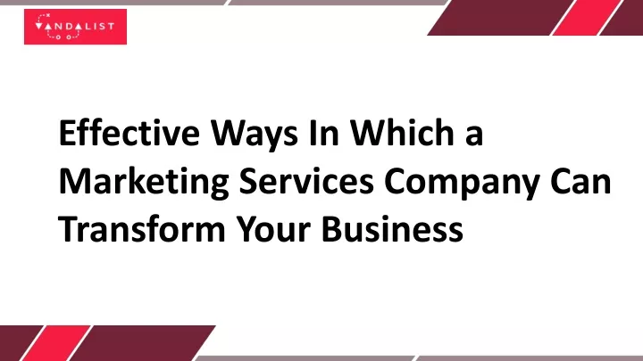 effective ways in which a marketing services