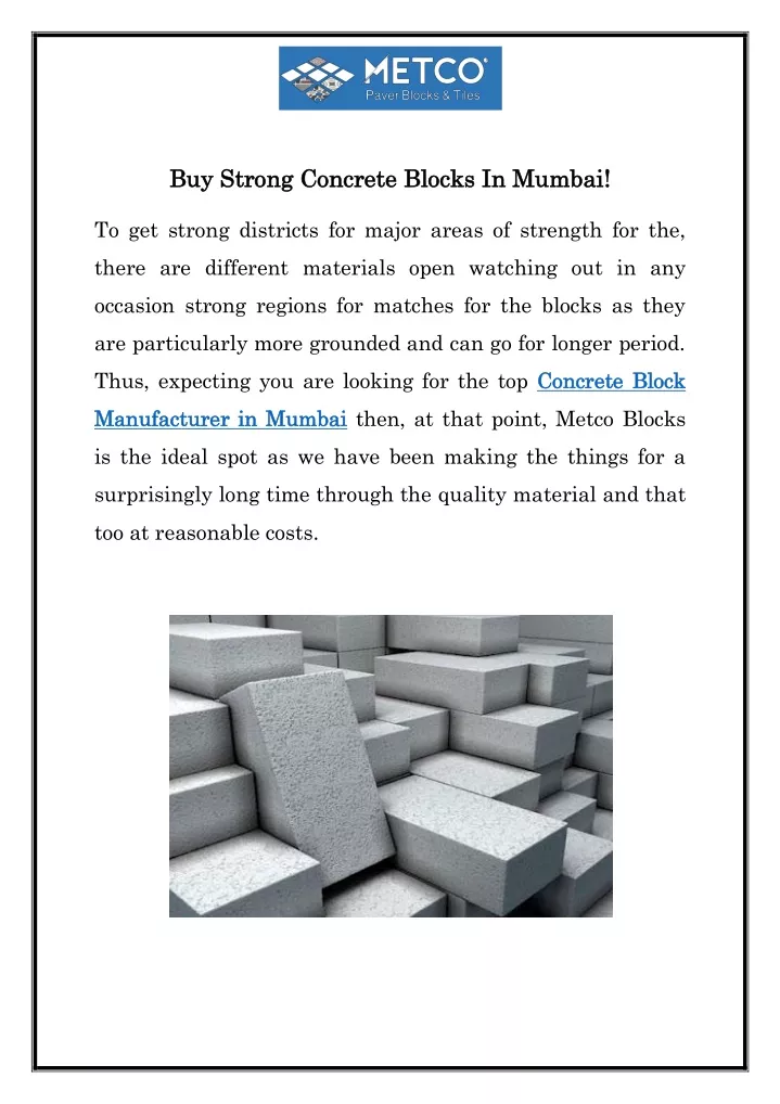 buy strong concrete blocks in mumbai buy strong