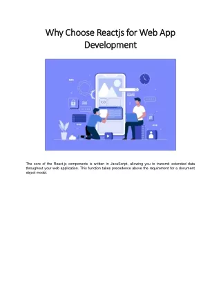 Choose React js for Web App Development