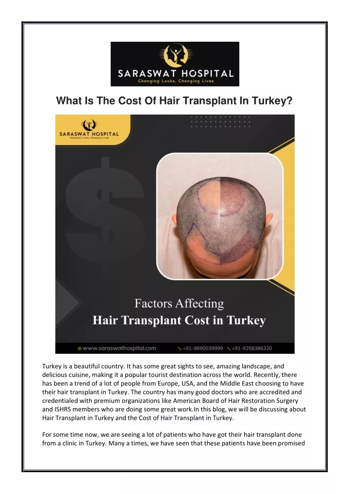 what is the cost of hair transplant in turkey