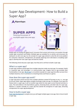 super app development how to build a super app