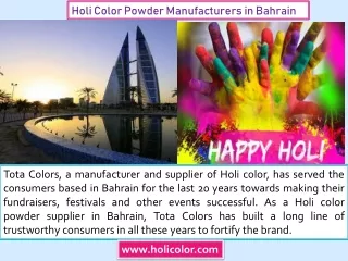 Holi Color Powder Manufacturers in Bahrain