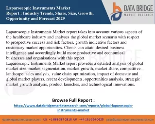 laparoscopic instruments market report industry