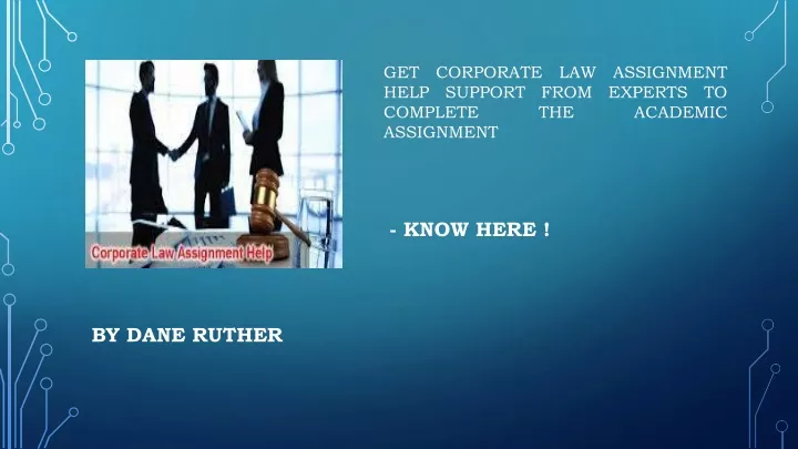 get corporate law assignment help support from