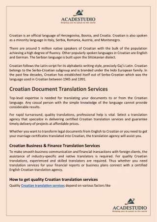 croatian is an official language of herzegovina