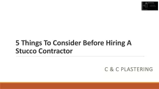 5 things to consider before hiring a stucco