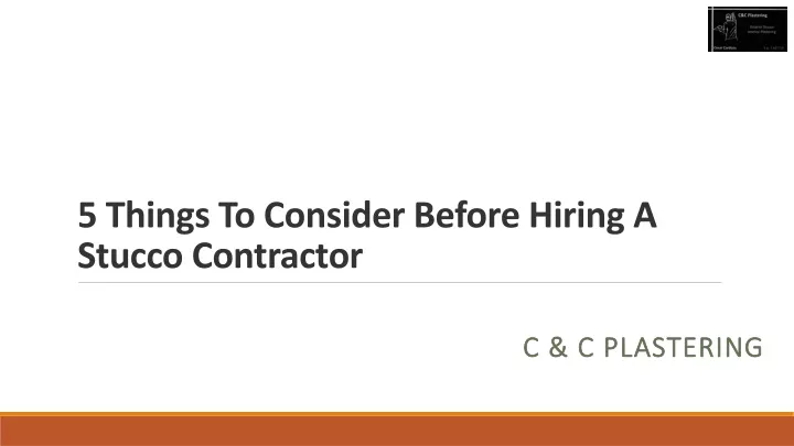 5 things to consider before hiring a stucco