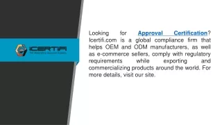 looking for approval certification icertifi
