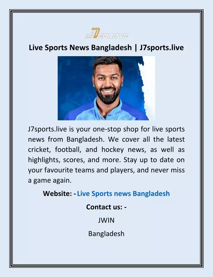 live sports news bangladesh j7sports live