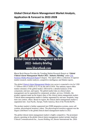global clinical alarm management market analysis