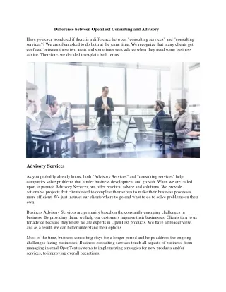 difference between opentext consulting
