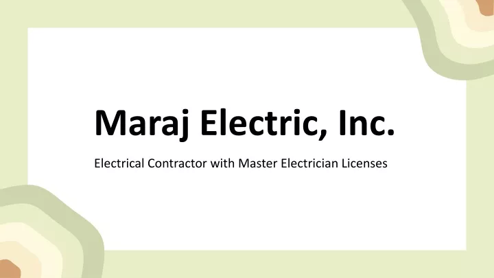 maraj electric inc