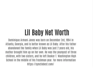 lil baby net worth dominique armani jones