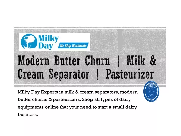 modern butter churn milk cream separator pasteurizer