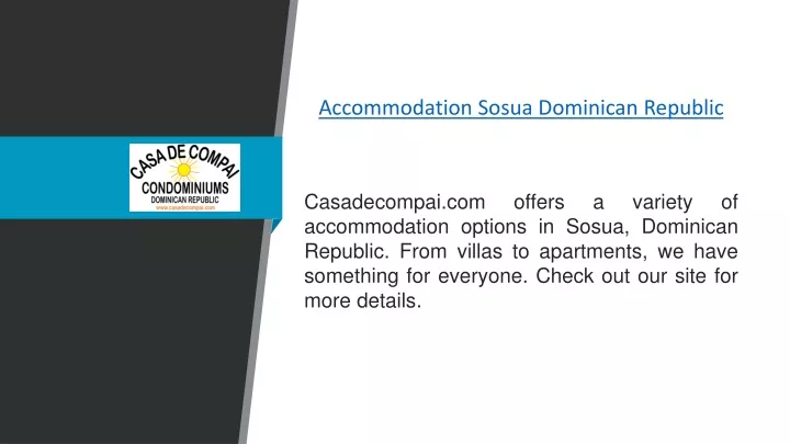 accommodation sosua dominican republic