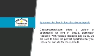Apartments For Rent In Sosua Dominican Republic  Casadecompai.com