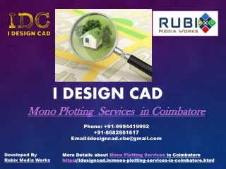 Mono Plotting Services in Coimbatore | I Design Cad