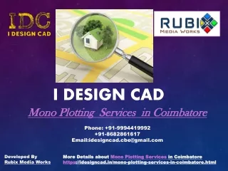 Mono Plotting Services in Coimbatore | I Design Cad