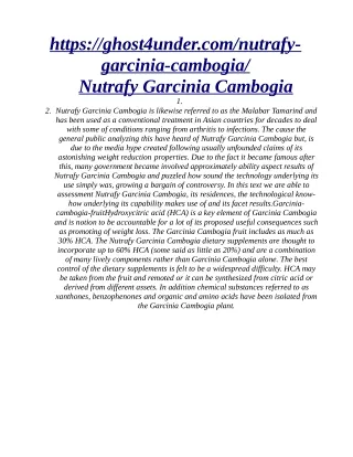 Nutrafy Garcinia Cambogia