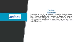 the tarps wholesaler